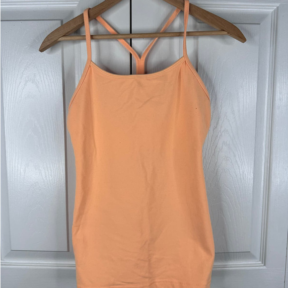 Women's Lululemon Orange Power Y Tanic Workout Tank Top Size 6 - Picture 3 of 7